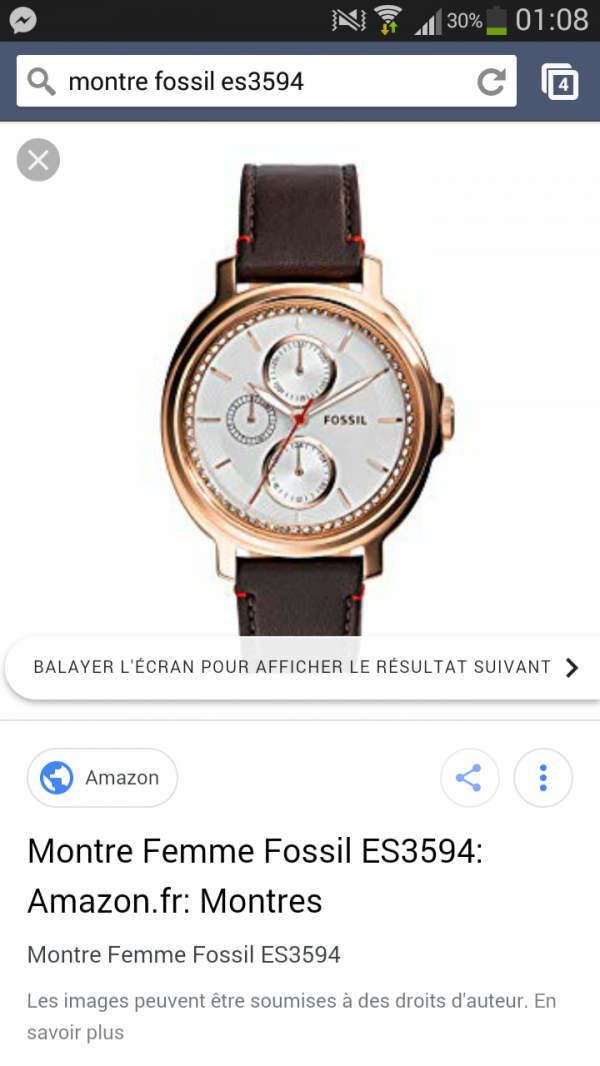 Perdu Montre Fossil aux ateliers des Capucins, Brest
