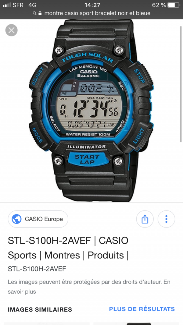 Montre sport Casio perdu à la pointe du chevet à saint Jacut de la mer