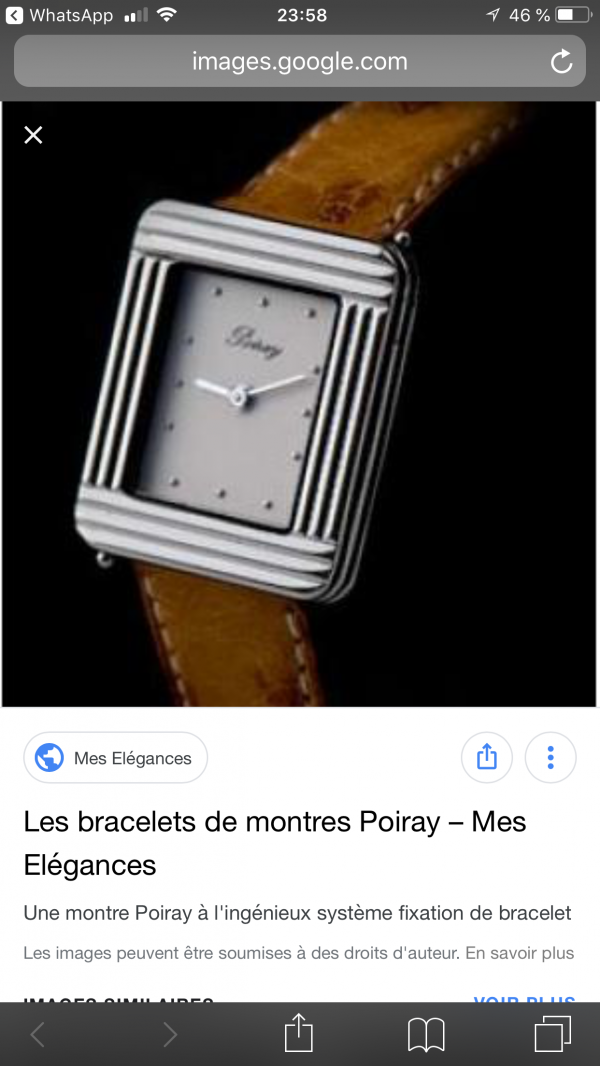 Perdu montre Poiray , proche rue mercière , Lyon 2ème
