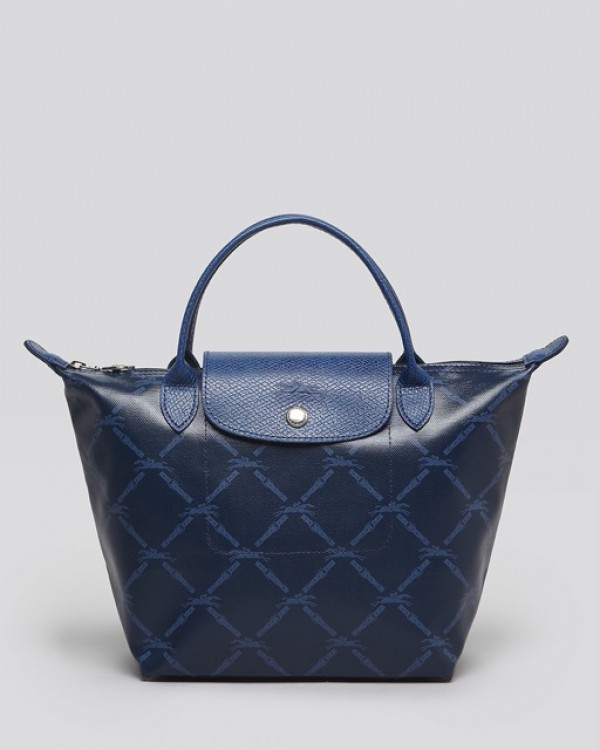Vol de sac à main Longchamp LM Edition Limitée bleu marine avec - Chatelet les Halles