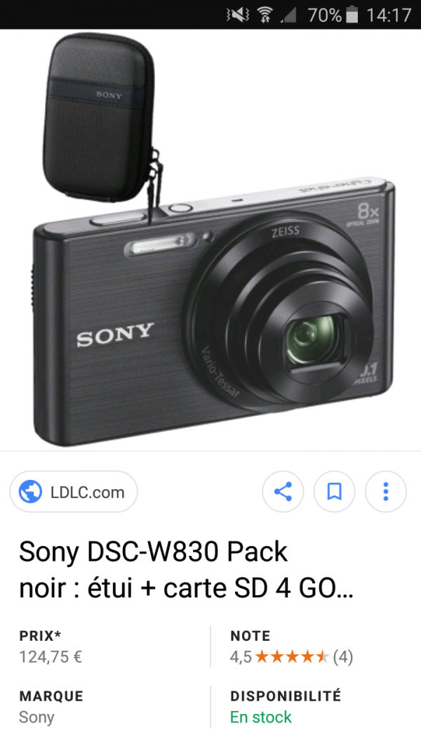 appareil photo Sony