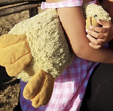 Doudou canard jaune
