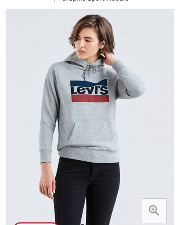 Sweat levis à capuche gris clair