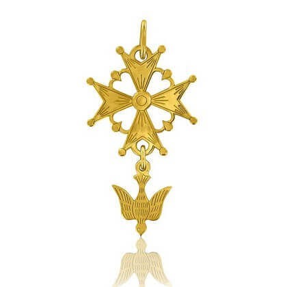 recherche collier avec une croix huguenote protestante