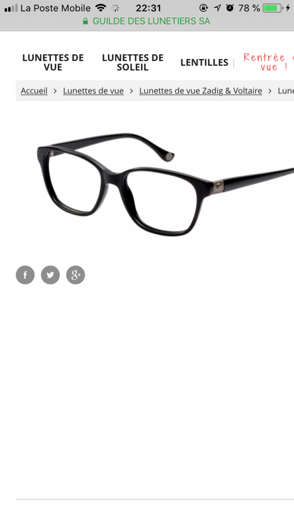 Lunettes de vue au marché Castillon la bataille