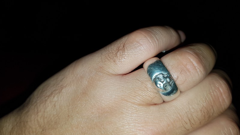 Bague argent avec crane été 2016