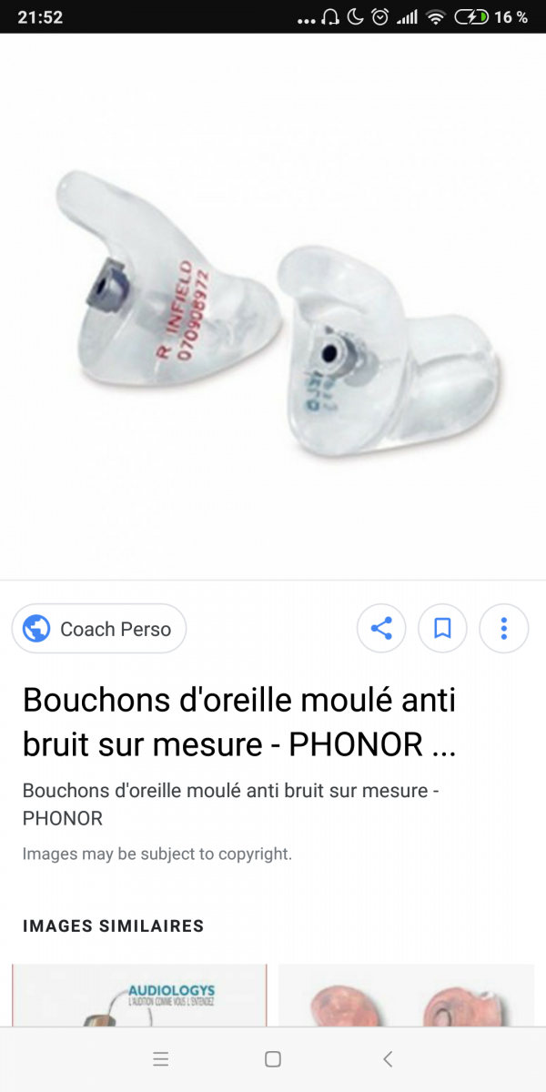 Perdu a Lyon bouchon d'oreilles sur mesure