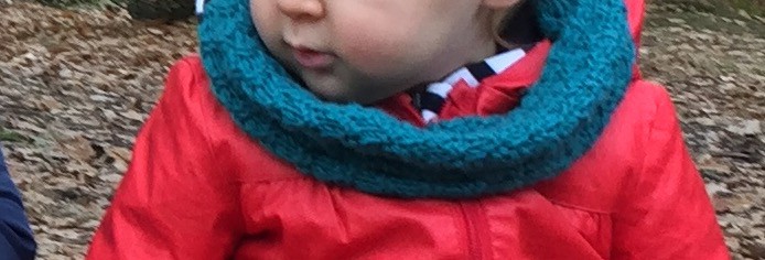 Snood vert et bleu enfant, L3, 18h 09/11/18