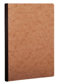 carnet marron format A5 au nom de [nom masqué]