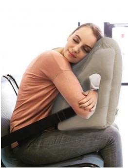 Coussin de voyage gonflable, beige