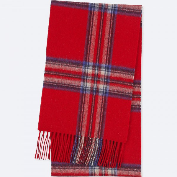 Perdu écharpe rouge à motif carreau