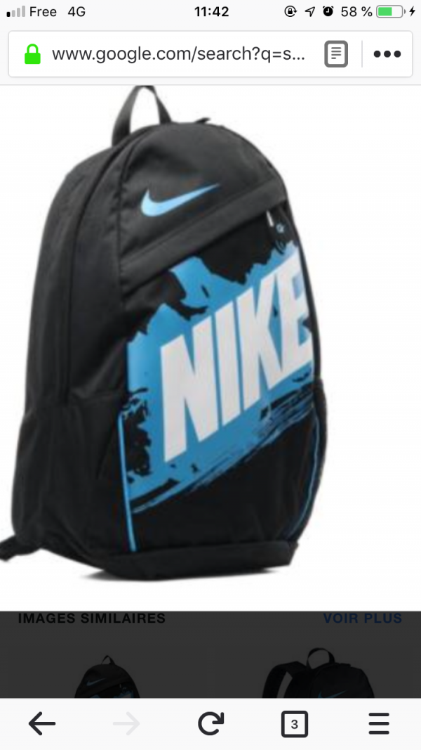 Sac dos turf noir nike