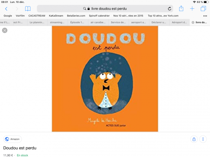 Livre d’enfant perdu sur vol Air Caraibes