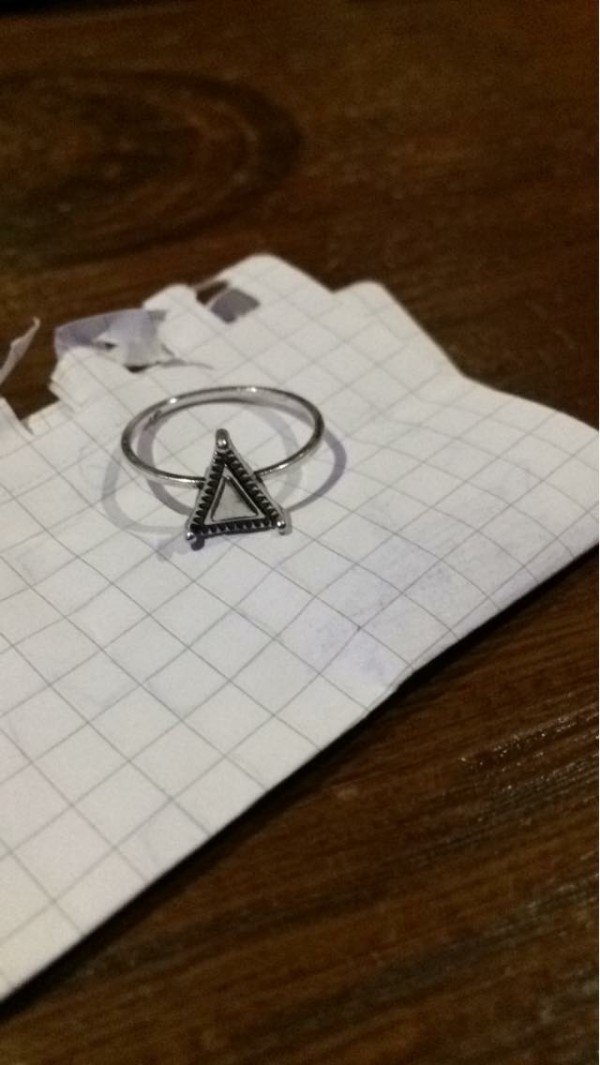 Bague triangle argent