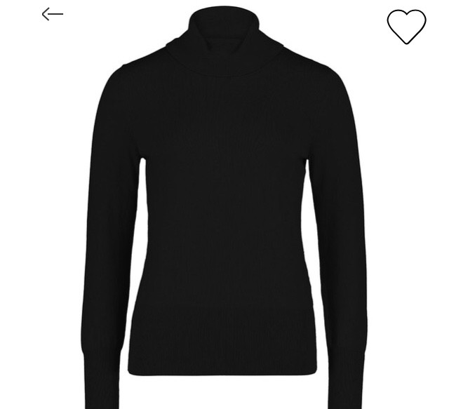 Pull col roulé noir Betty barclay
