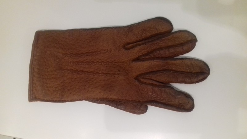 Perdu gant cuir marron