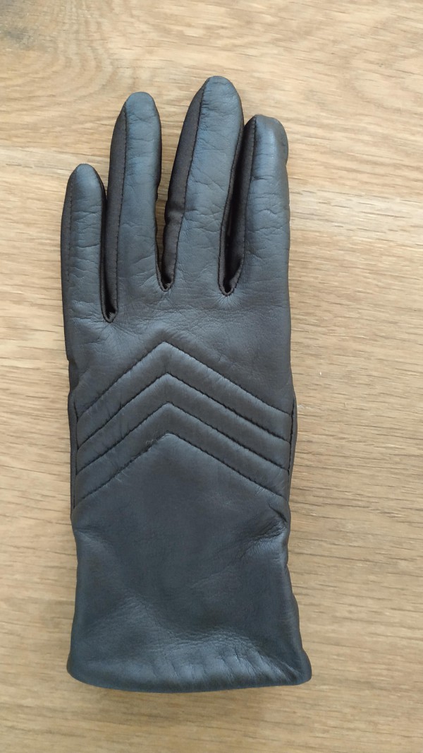 Gant cuir marron Isotoner
