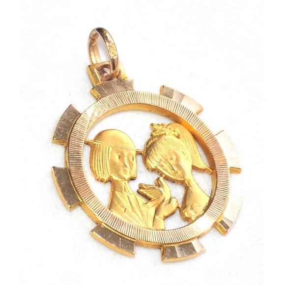 pendentif amoureux de peynet en argent appartenant à mon défunt père