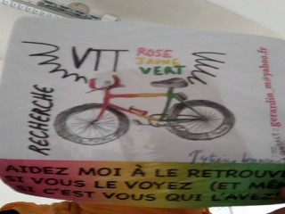 VTT rose vert jaune!
