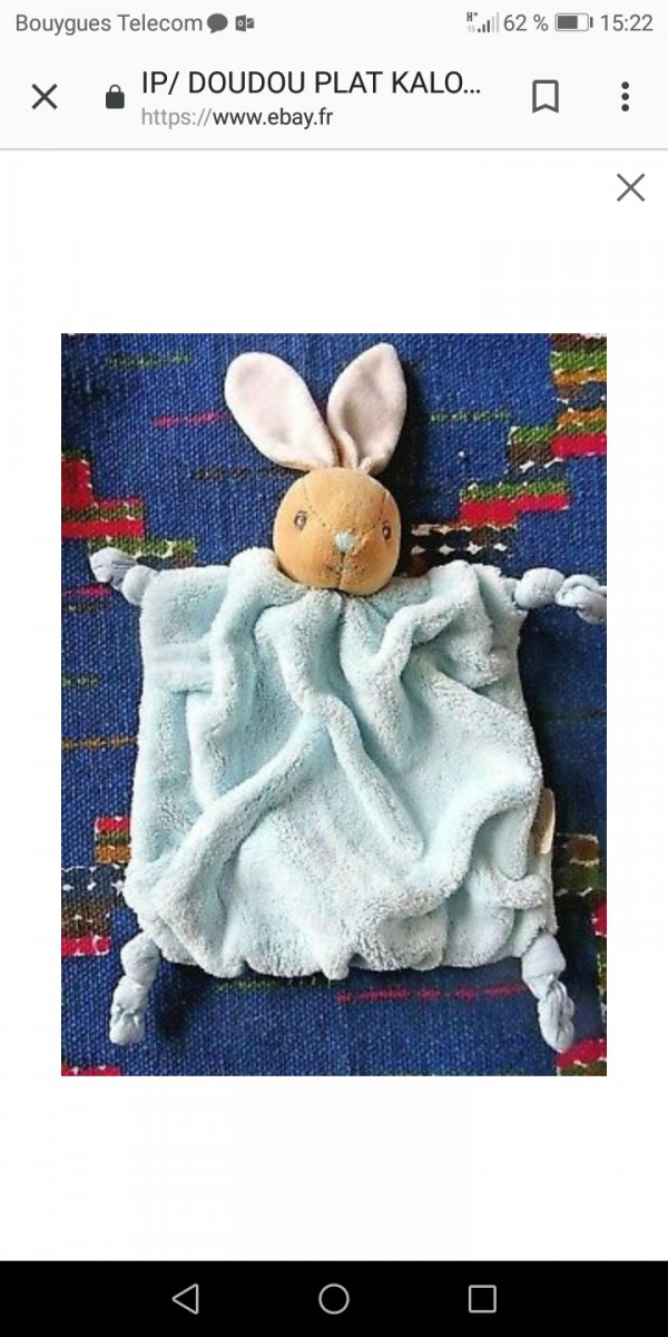 Perdu doudou lapin et attache tétine