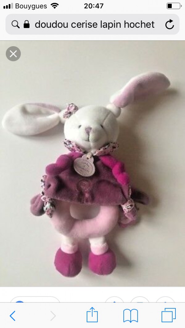 Doudou lapin violet doudou et compagnie paris