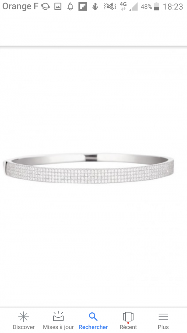 perdu bracelet argent jonc