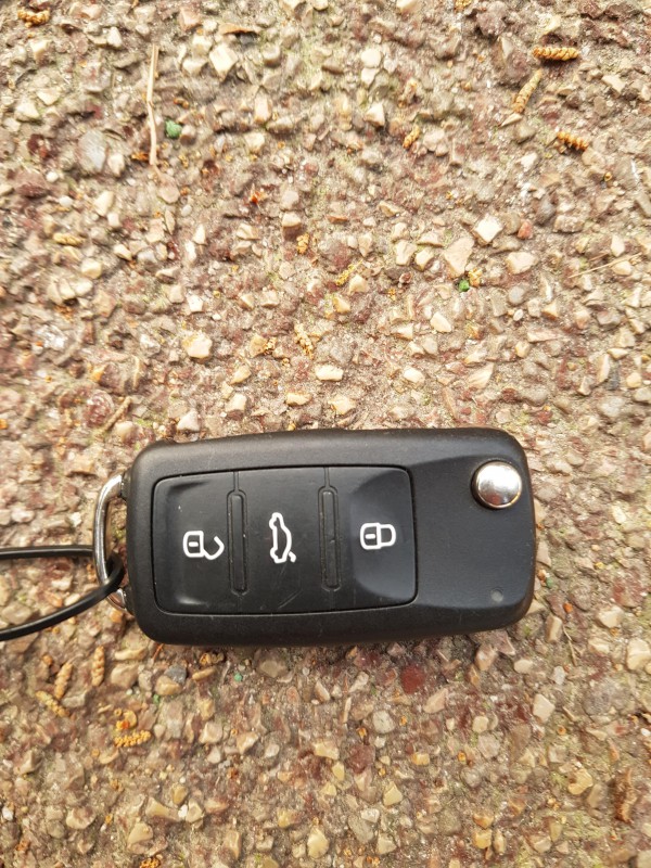 Clé noire de véhicule Vw
