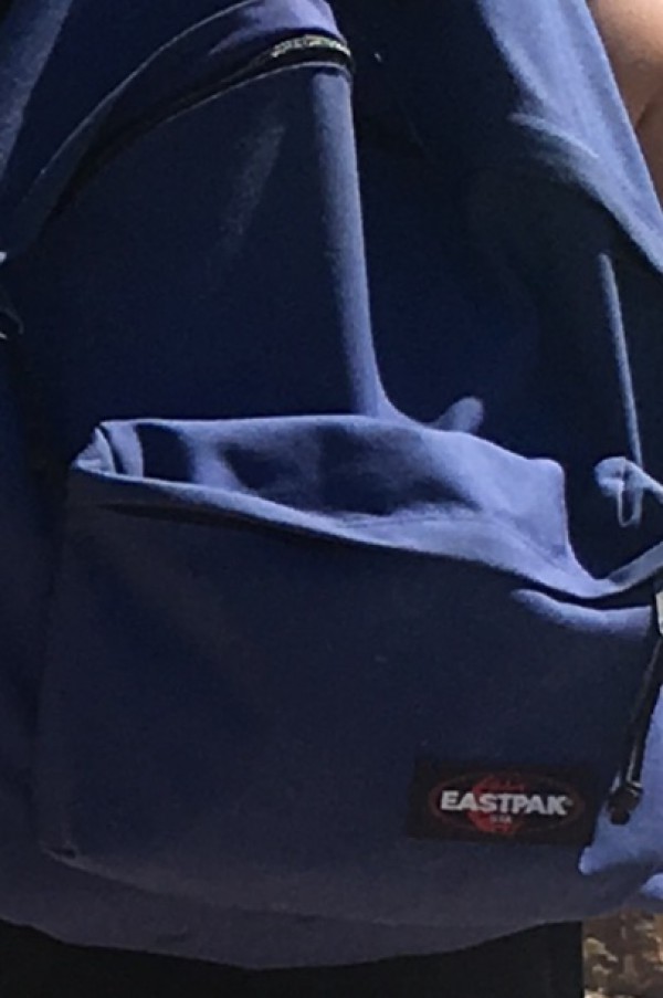 SAC A DOS EASTPAK BLEU AVEC COURS DE MATHS