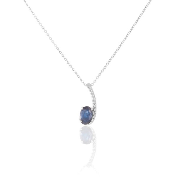 Collier - pendentif Saphir Diamant