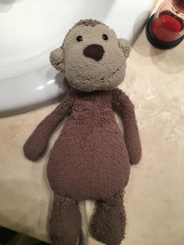 Perdu doudou singe Issy