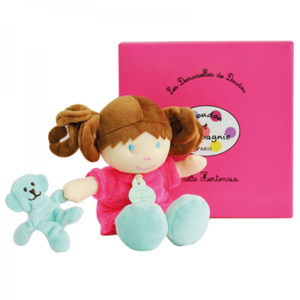 doudou petite poupée rose "doudou et compagnie"