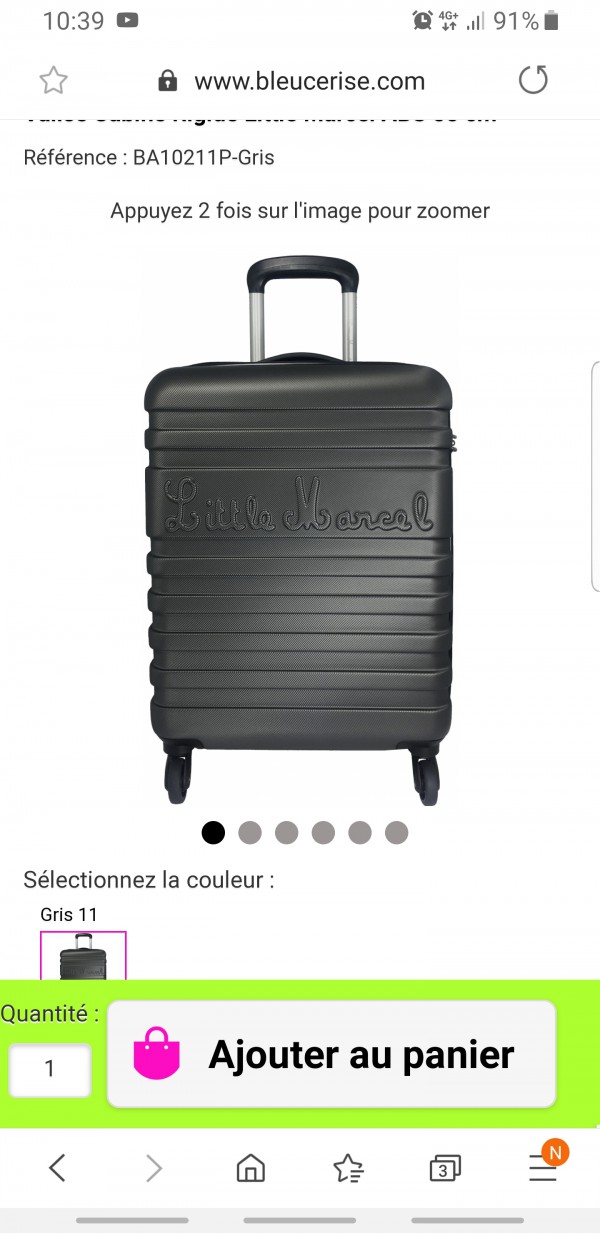 Valise little marcel TGV 68006 voiture 6