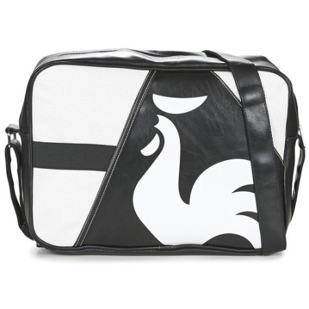 Une sacoche ordinateur coq sportif blanc et noir