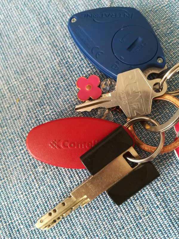 Trousseau de clés complet : immeuble + parking + maison + boîte à lettre