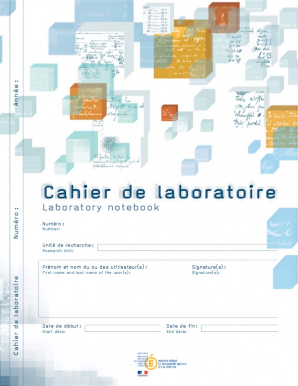 Cahier de laboratoire, Villeneuve d’Ascq, 59