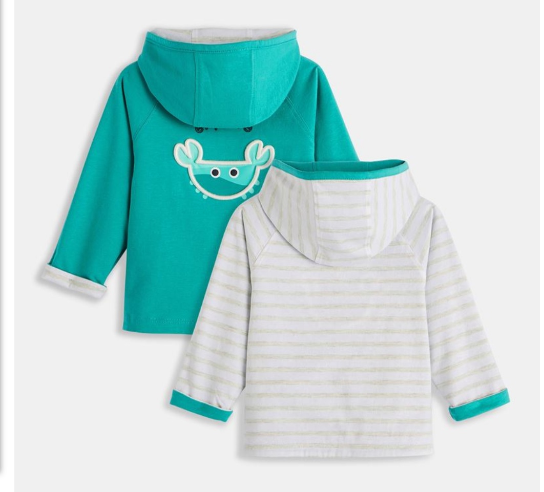 Sweat zippé à capuche vert taille 3 ans Okaidi