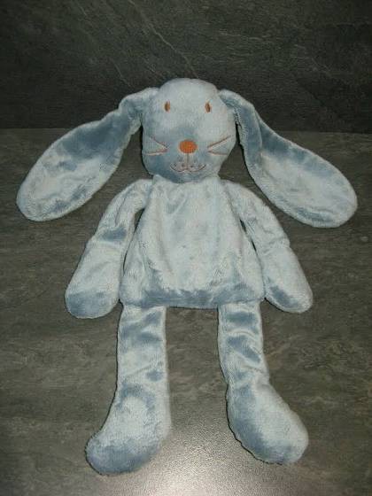 doudou lapin bleu/gris