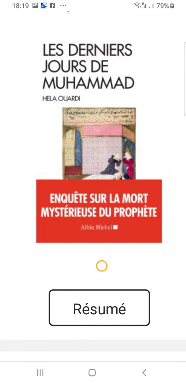 Perdu livre "LES DERNIERS JOURS DE MUHAMMAD"