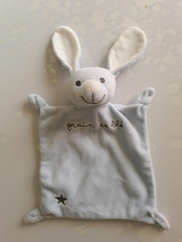 Perdu doudou lapinou bleu clair à Périgueux