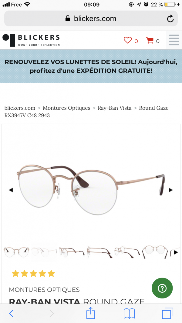 Lunette de vue, ligne 18