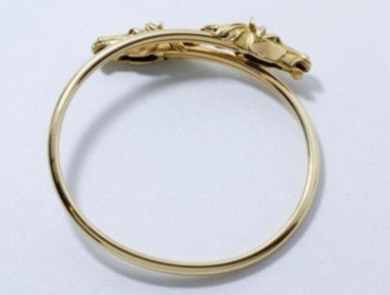 Bracelet Jonc Or tête de cheval 18eme