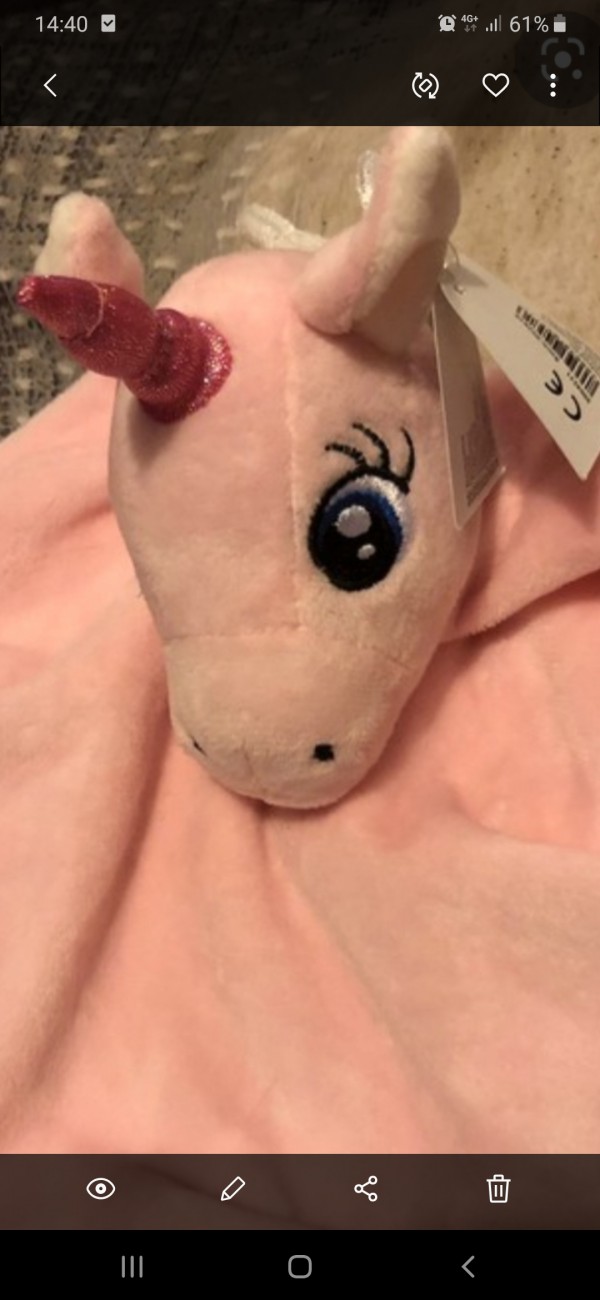 doudou rose licorne