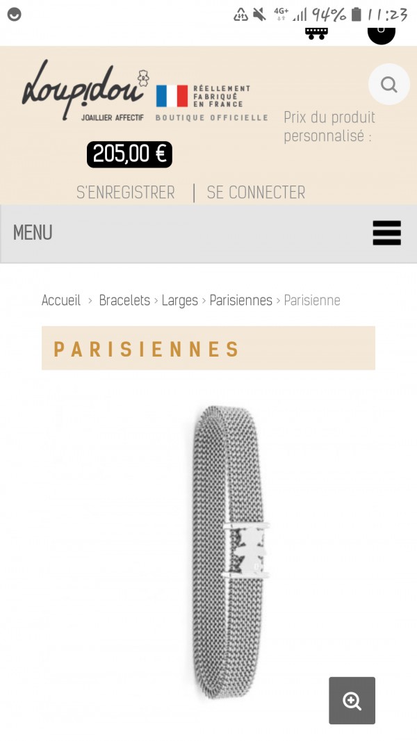 Bracelet loupidou parisienne femme