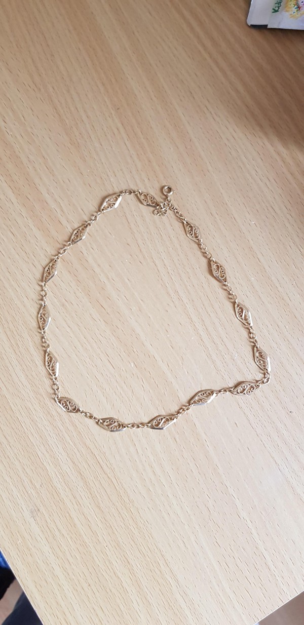 Perdu bracelet en or maille filigrane à Toulouse Blagnac
