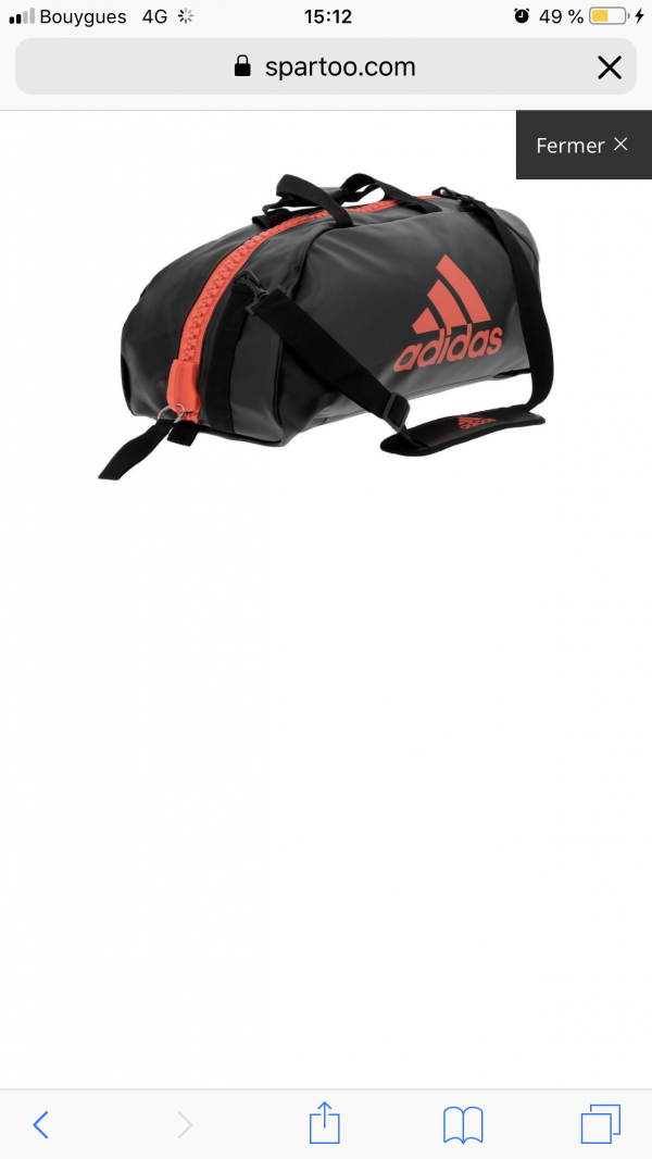 Sac adidas noir ( trait orange) volé à deauville