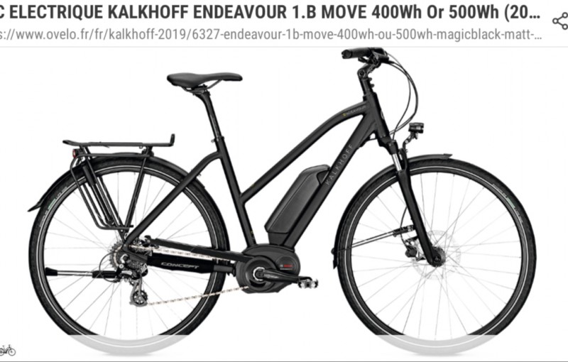 Vélo électrique Kalkhoff Voyager volé à La Bretagne
