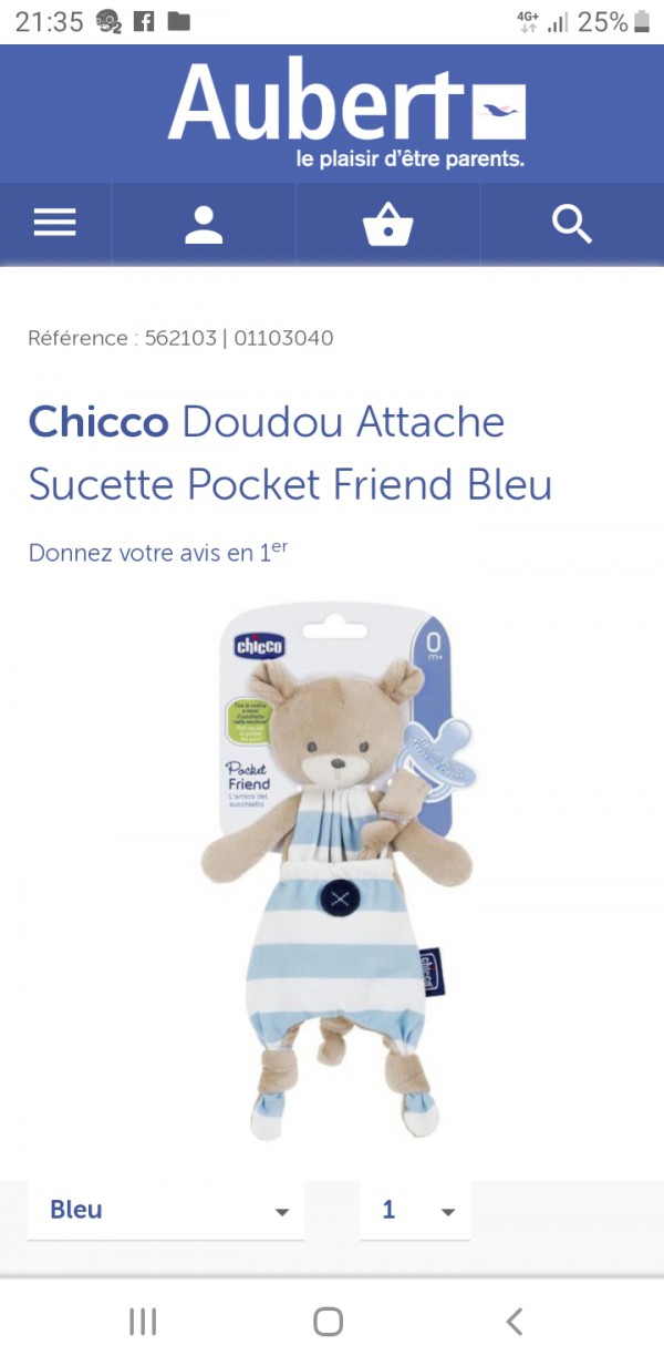 Perdu Doudou marque chicco en centre ville