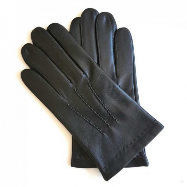 gants noirs cuir Evian