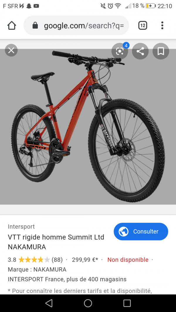 Vélo Nakamura Orange volé à Crolles, abris de vélo devant Guy Boles