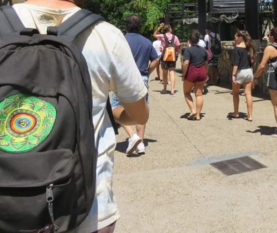 Sac Eastpak noir mandala, bx midi